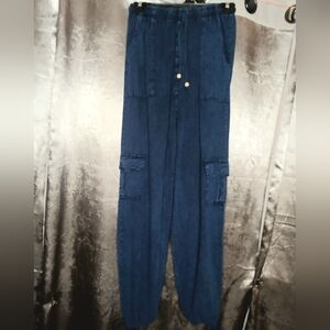 Women's Blue Jogger Capris